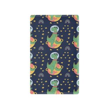 Imagem de SEHANY Capa de parede de tomada dupla de dinossauro engraçado, tamanho padrão e à prova de calor, placas decorativas para decoração de escritório doméstico (11,5 cm x 7 cm)