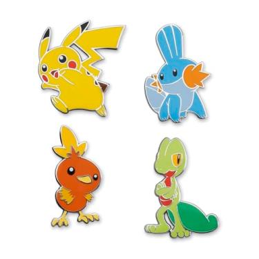 Imagem de Pokémon Centro: Pinos Pikachu, Treecko, Torchic & Mudkip Pokémon (pacote com 4)