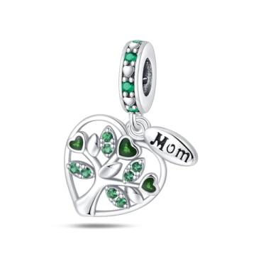 Imagem de QIKAOLA Contas de prata esterlina 925 adequadas para pulseiras e colar, joias, contas, presentes para mulheres, Zircônia cúbica, Zircônia cúbica