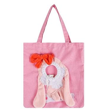 Imagem de Bolsa de ombro lona portátil para animais estimação Carteira gato fofa mão viagem transporte no peito pequeno cachorro suprimentos com até 11 libras