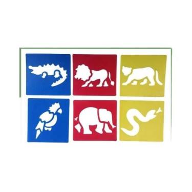 Imagem de Moldes De Desenho DIY Para Crianças, 6 Peças, Réguas De Plástico, Cart