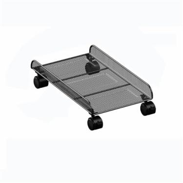 Imagem de VHDY85KA Suporte de CPU de escritório de metal sob a mesa com rodas giratórias de bloqueio, suporte para PC para jogos, suporte de PC para chão, suporte de CPU adequado para a maioria dos acessórios