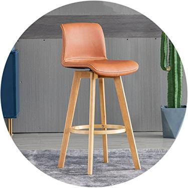 Imagem de Cadeiras giratórias de borracha com encosto estofado e apoio para os pés - Bancos altos para balcão de cozinha, sala de jantar e ilha - Banquetas de bar elegantes e confortáveis