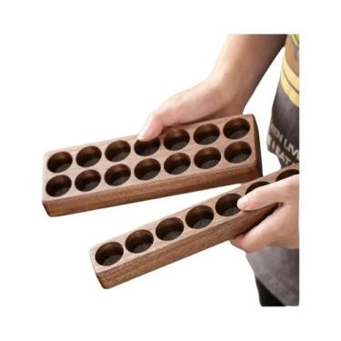 Imagem de Suporte Vertical De Madeira Nogueira Para Óleos Essenciais - Divisória