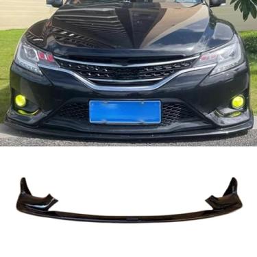 Imagem de Spoiler do para-choque dianteiro do carro parte de modificação do difusor de lábios compatível com Reiz 2013-2016 capa protetora de para-choque acessórios para carro (preto)