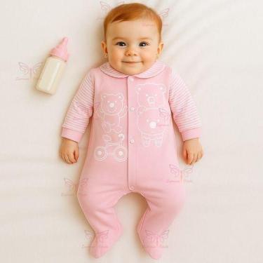 Imagem de Macacão Fofo Para Bebe Tecido Leve Confortável Roupa Tip Top Menino ou