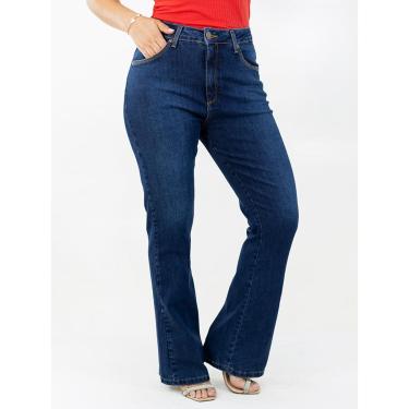 Imagem de Calça Feminina Jeans Plus Size Flare Cintura Alta Elastano Anticorpus-Feminino