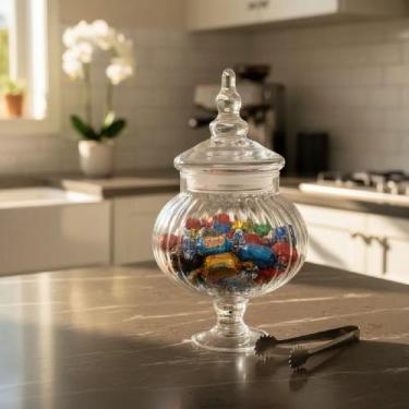 Imagem de Bomboniere Lines com Tampa Transparente 1.9L de Vidro - DUMIAT