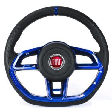 Imagem de Volante Esportivo Gti Vision Azul - Fiat Uno Fire 2002 Em Diante / Nov