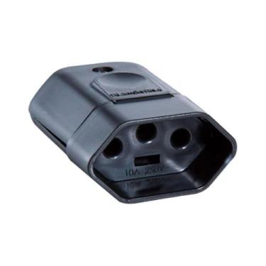 Imagem de Plugue Femea 2p+t 10a 250v Preto 57403153 - Tramontina