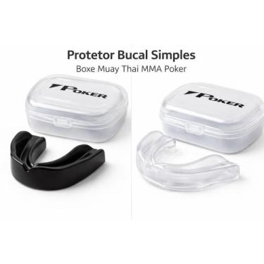 Imagem de Protetor Bucal Simples Boxe Muay Thai Mma Poker, Preto
