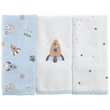 Imagem de Babete Bublim Malhas Urso Espaço - Kit com 3 Unidades - INCOMFRAL