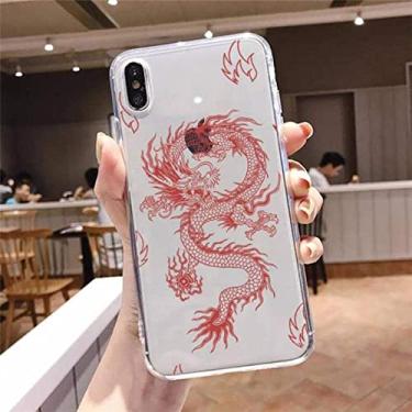 Imagem de Capa de telefone transparente com dragão de desenho animado da moda para iphone 5 5s 5c se 6 6s 7 8 11 12 13 plus mini x xs xr pro max Capa protetora, A4, para iPhone 13 Mini