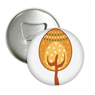 Imagem de Emblema multifuncional com emblema de ímã de geladeira, árvore de ovos, amarela, festival de páscoa