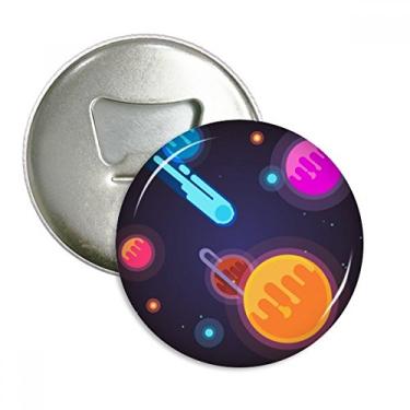 Imagem de Emblema Multifuncional Universe Alien Monster Space Scenery Abridor de Garrafas Ímã de Geladeira