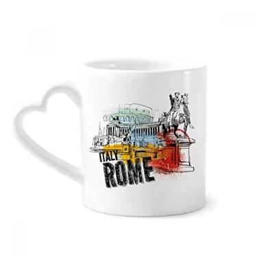 Imagem de Caneca Itália Roma Paisagem Teatro Romano Caneca Cerâmica Copos Copo de Coração de Vidro