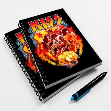 Imagem de Caderno Universitário 96 Fls Rock Kiss