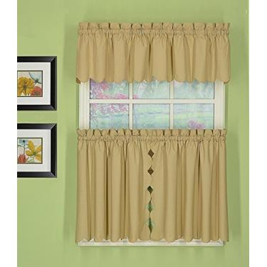 Imagem de Today's Curtain Orleans 76 cm Par de cortinas com bordas recortadas, linho, 152 cm L X G/Tb