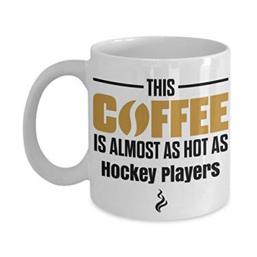 Imagem de Caneca de café This Coffee is Qumost as Hot as Hockey Player