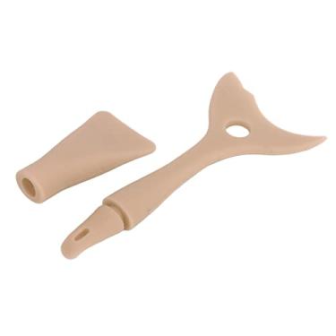 Imagem de Ferramenta de Delineador de Silicone, Auxílio de Delineador de Silicone Destacável Flexível Multifuncional Portátil Macio para Cosméticos (Marrom)