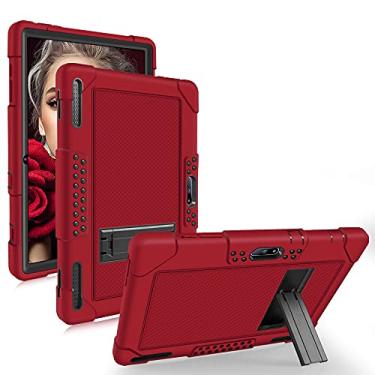 Imagem de FIEWESEY Capa para Pritom M10 polegadas, resistente a quedas à prova de choque Capa protetora infantil para QuntiCO Y10/Voger Pripad X100/Digiland Tablet DL1036/Gateway Tablet de 10 polegadas (vermelho/preto)