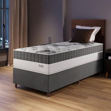 Imagem de Conjunto Colchão Ortopédico e Base Box Solteiro 71x88x188cm Zady Yescasa Grafite