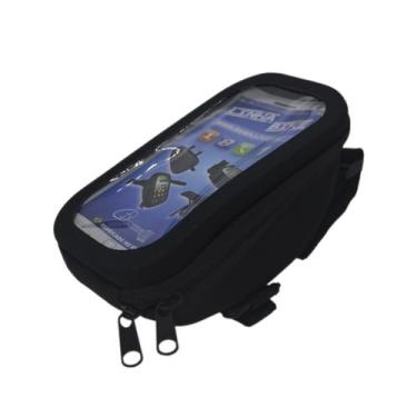 Imagem de Bolsa Celular Bike Guidão MTB C/ Visor BK-01 GPS Preto - BEMANJJY
