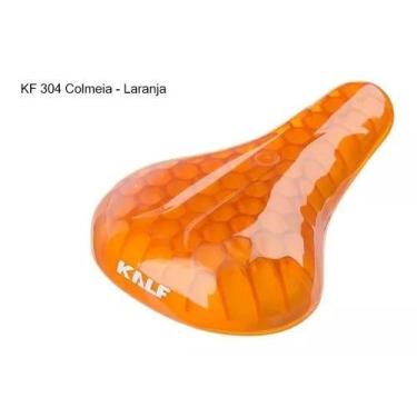 Imagem de Selim Bike Mirim Infantil Colméia Kalf Cores Aro 12 16 20, Laranja
