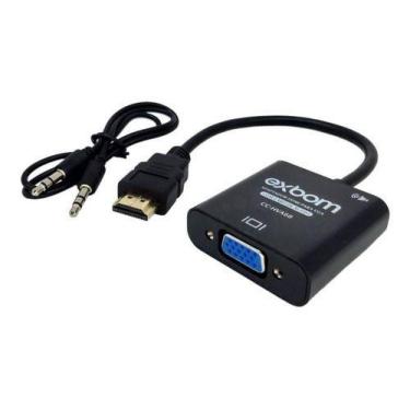 Imagem de Cabo Adaptador Conversor Hdmi Para Vga Com Saída P2 De Áudio - VIL