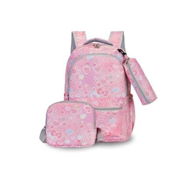 Imagem de Mochila Feminina Tendencia Escolar 2025 Moderna Charmosa - Alwy, Rosa