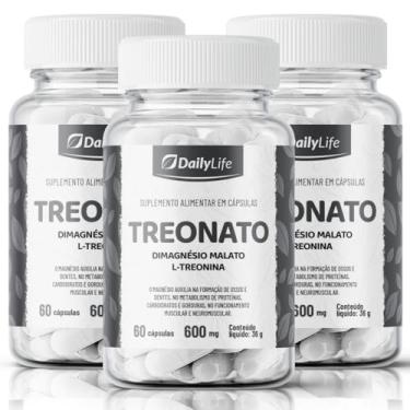 Imagem de Kit 3x Magnésio Treonato L-Treonato Dimagnésio Malato Alto Teor de Magnesium Mineral 60 Cápsulas - Daily Life