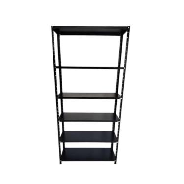 Imagem de Estante Aço 185x90x27 6 Prateleiras Bipartida cor PRETA/CINZA ESCURO CHUMBO Reforçada,...