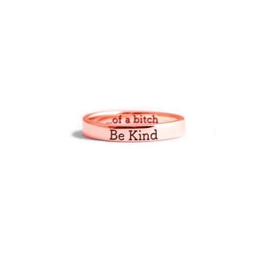 Imagem de LIU JUN Anel Be Kind Of A Bitch para mulheres, para irmandades da irmandade melhores amigas inspiradoras motivacionais pulseira de aço inoxidável amizade presente joias, Metal não precioso, Sem pedra
