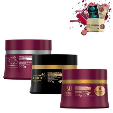 Imagem de Kit Máscaras Haskell Cronograma Capilar Cabelos Alisados 300