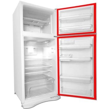 Imagem de Jogo Borracha Gaxeta Geladeira Porta E Freezer Para Electrolux Modelo DFN49 (Cinza, 68x116 68x54)