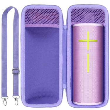 Imagem de Lebakort Estojo de armazenamento compatível com alto-falante Bluetooth portátil à prova d'água Ultimate Ears UE MEGABOOM 4 3 (capa de lilás)