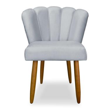Imagem de Cadeira Para Penteadeira Quarto Modelo Flor - Balaqui Decor Cor: Cinza