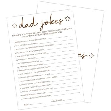 Imagem de ZEDEV 30 PCS Cute Bear Dad Jokes Baby Shower Game with 1 Answer Card for Boy Girl, Trivia Game Activity Gender Neutral Party Games Supplies & Decor-C06