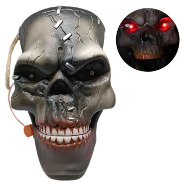 Imagem de Crânio Decorativo Halloween Com Som E Movimento