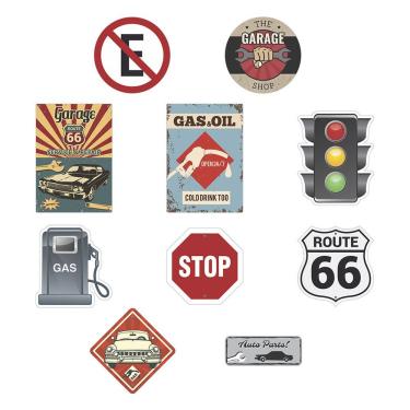 Imagem de Plaquinhas Divertidas Vintage - 10 Unidades