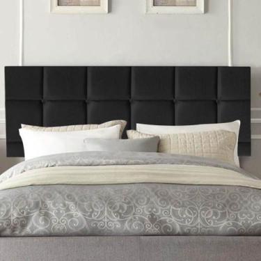 Imagem de Painel Estofado Luxo Espanha 160cm Queen Size Para Cama Box Suede Pret