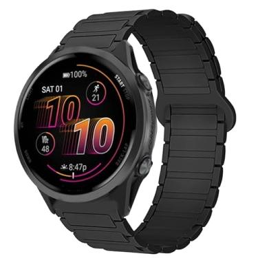 Imagem de Pulseira de substituição esportiva de silicone de liberação rápida de 20 mm e 22 mm compatível com Garmin Forerunner 570 de 42 mm, 47 mm, Forerunner 55, 165, 245, 255, 265, 645 (preta, pulseira de