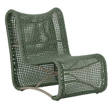 Imagem de Cadeira Poltrona Texas Corda Náutica Varanda Jardim Verde