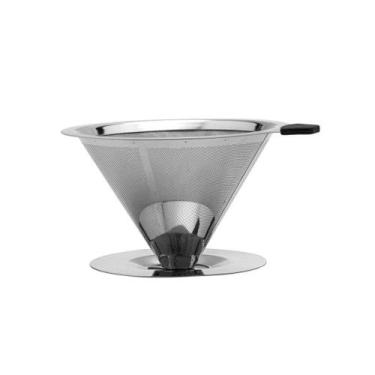 Imagem de Filtro Coador De Café Inox Peneira Aço Reutilizável - Kvell