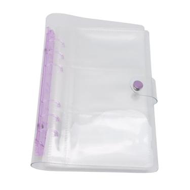 Imagem de AYNEFY 120 Bag Photo Card Collector Album Com Material Claro de PVC, Fácil de Ver e Organizar Fotos, Adequado para o Escritório (Roxo transparente)