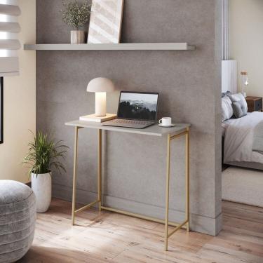 Imagem de Escrivaninha Dobrável 77,5cm X 80cm P1044 Arena / Dourado