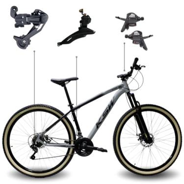 Imagem de Bicicleta Aro 29 KSW XLT 21 Marchas Quadro Alumínio Cabeamento Interno Freio Hidráulico MTB (Cinza Traf, 15)