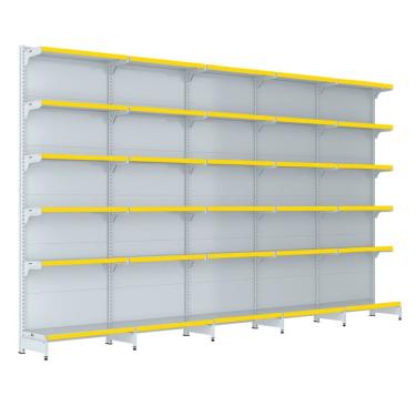 Imagem de Gondola Parede 202 Fit Farmacia Ate 5 Metros Branco Pe Amare