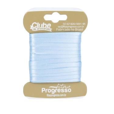 Imagem de FITA CETIM DUPLO T900/000 4 mm COR 212 AZUL BEBÊ CTL 10 metros