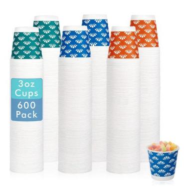 Imagem de Copos de papel JollyPack 600, pacote de 90 ml para banheiro, festa, pi